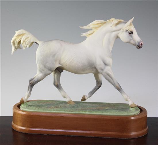 A Royal Worcester model of an Arab Stallion, modelled by Doris Lindner, c.1963, 29.5cm